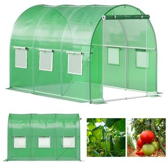 OEM T&uacute;nel De Jard&iacute;n De L&aacute;mina Verde Para Invernadero, 4x2,5x2m, 10m&sup2;