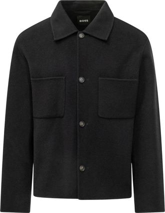 HUGO BOSS Carper Shirt Jacket - Heren - Zomerjassen - Zwart - 2XL - Jassen