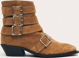 Alohas Womens Eras Suede Leather Ankle Boots In Tan