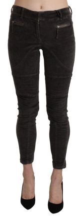 Ermanno Scervino Velvet Capri Cropped Cotton Womens Pants