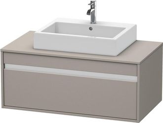 Duravit Duravit Ketho M&oacute;dulo Mural 6695, 1 Extra&iacute;ble, 1000mm, Para 1 Lavabo De Montaje Superior, Centralizado, Color (frente/cuerpo): Terra Mate - Kt669501414
