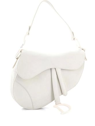 Dior Ultra Matte Saddle Handbag Leather Medium shoulder bag - women - Calf Leather/Leather - One Size - Neutrals
