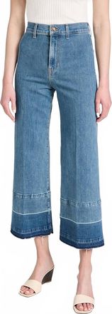 Veronica Beard Grant Wide Leg Crop Jean In Globetrotter Moon