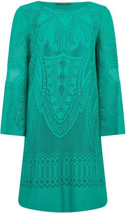 Alberta Ferretti Kleedjes, Dames, Blauw, L, Katoen, Licht Jurkje met Lange Mouwen