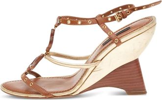 Louis Vuitton 105mm leather sandals - Brown