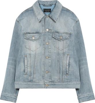 Balenciaga Spijkerjasje met stijlvol ontwerp - Dames - Spijkerjassen - Blauw - XS - Denim - Jassen