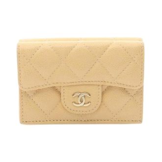 Chanel Pre-owned Tri-fold Portemonnee - Dames - Pre-owned - Beige - Maat: ONE Size