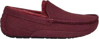 UGG Mens Ascot Slip-On Suede Loafers In Burgundy