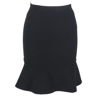 BA&SH Ba & Sh Mini Flared Skirt in Black Wool