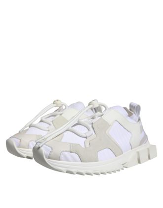 Dolce & Gabbana Womens White Mesh Sorrento Trekking Sneakers Shoes