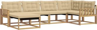 vidaXL Conjunto De Sof&aacute;s De Exterior 6 Uds. Y Beige Vidaxl