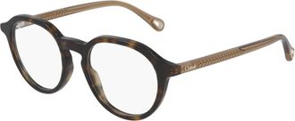 Chlo&eacute; Round Optical Frame - unisex - Brillen - Bruin - 47 MM - Accessoires