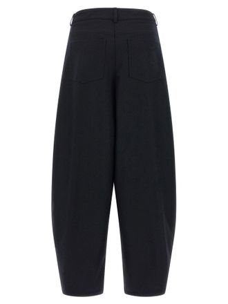 Nude Barrel-Silhouette Cropped Trousers - Black