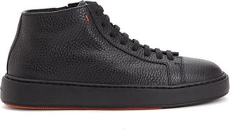 Santoni Boot - Heren - Sneakers - Zwart - 39 EU - Leer - Schoenen