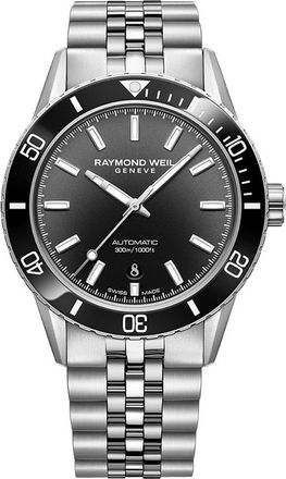 Raymond Weil Freelancer Mens Silver Watch 2775-ST1-20051 Leather (archived) - One Size