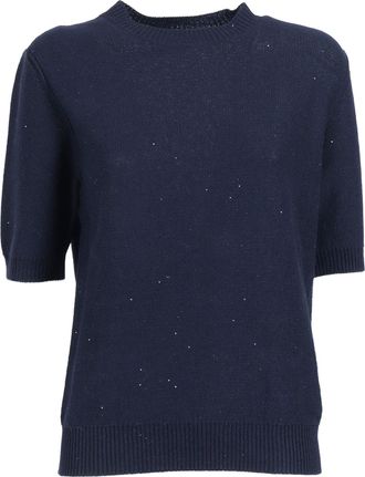 Fabiana Filippi Blu Notte Sequin Relaxed Top