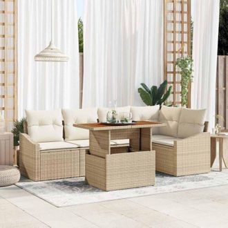 vidaXL Vidaxl - Conjunto De Comedor De Jard&iacute;n Beige, Crema 100 X 55 X 73 Cm