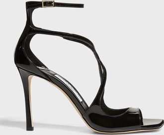 Jimmy Choo London Azia Patent Ankle-Strap Sandals