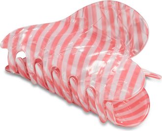 Chelsea28 Heart Stripe Claw Clip in Pink Multi at Nordstrom