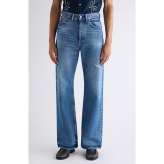 Acne Studios 2021 Vintage Wide Leg Jeans in Mid Blue at Nordstrom, Size 30 X 32