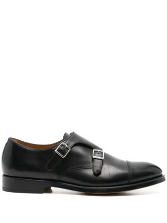 Doucal's leather monk shoes - Black