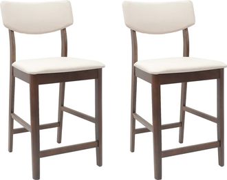 vidaXL Sillas De Comedor 2 Uds. Madera De Caucho S&oacute;lido Marr&oacute;n Claro Vidaxl