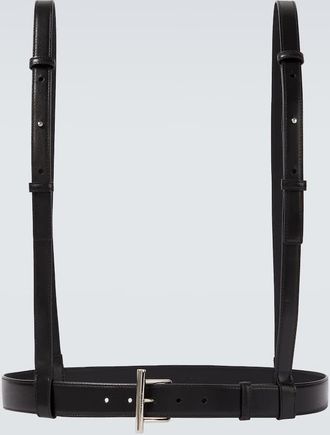 Alexander McQueen Cintura T-Bar Harness in pelle