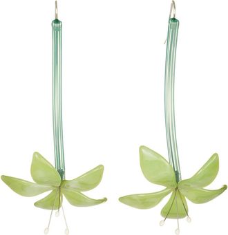 Tory Burch Curiosity Flower Drop Earrings in Mint at Nordstrom