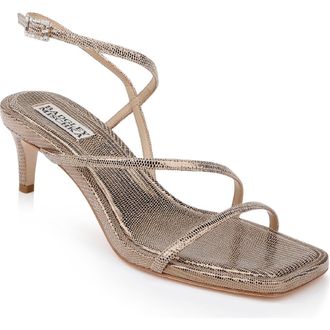 Badgley Mischka Gracelyn Ankle Strap Sandal in Bronze Lizard at Nordstrom Rack, Size 7.5