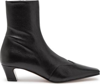 Khaite Nevada 40 Womens Designer Leather Black Ankle Boots UK7 - 40 (IT40 / UK7)