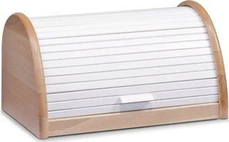 ZELLER Panera De Madera Natural Y Blanca 25 X 39 Cm