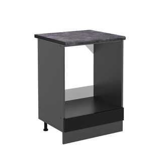 Vicco Armario Para Horno Empotrado R-line, Negro Brillo Intenso, 60 Cm, Et Antracita, Vicco