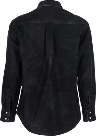 Isabel Marant Womens Black Shirt With Classic Collar And Pockets Fabric Blouses