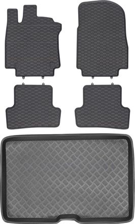 OEM Juego De Alfombrillas De Goma Para Renault Captur I Crossover (2013-2019) + Alfombrilla Para El Maletero