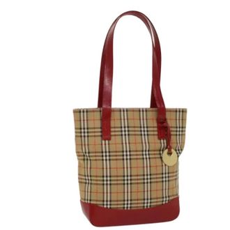 Burberry Pre-owned Tote Bags, female, Beige, Size: ONE SIZE Pre-owned Vintage Tote Bag