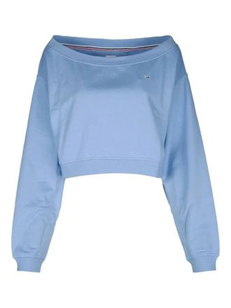 Tommy Jeans off-shoulder maglia knitwear - Blue