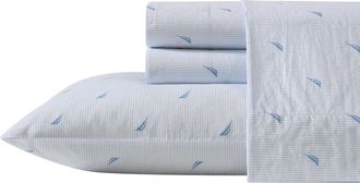 Nautica Boat Stripe Blue Full Sheet Set