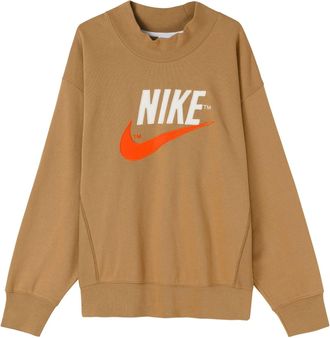 Nike Trend Capsule Series Logo Embroidered Sports Round Neck Pullover Brown DM5274-258