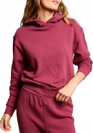 perfectwhitetee Heart Hoodie In Burgundy