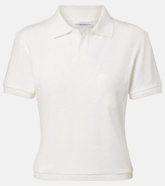 Victoria Beckham Cotton and linen polo shirt