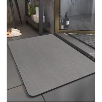 OEM Alfombrilla De Ba&ntilde;o Antideslizante, De Secado R&aacute;pido Y Absorbente, De Microfibra, Lavable (gris), 40 X 60 Cm