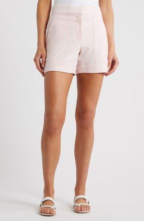 Wit & Wisdom Seamed High Waist A-Line Shorts in Ballet Pink at Nordstrom, Size 14