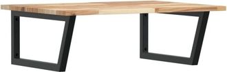 vidaXL Basin Shelf Wall Mounted Steel and Solid Wood Acacia Vidaxl