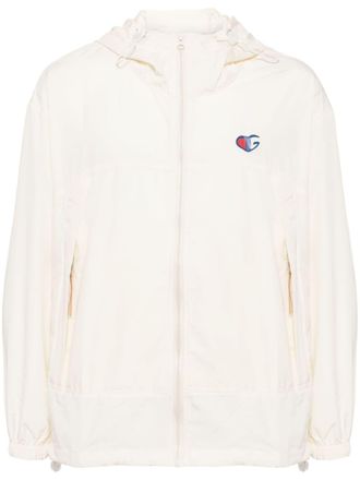 Ground-Zero logo-print lightweight jacket - unisex - Polyester - L - Neutrals