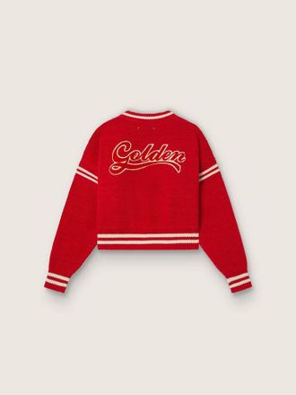 Golden Goose Striped Wool-Blend Sweatshirt - Red