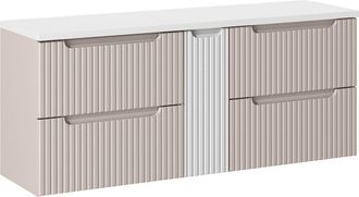 Petits Meubles Mueble bajo lavabo 4 cajones encimera estratificado 140.4cm