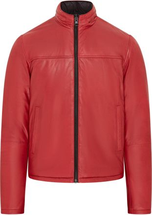 Infinity Leather Mens Hooded Reversible Bomber Leather Jacket - Raufoss