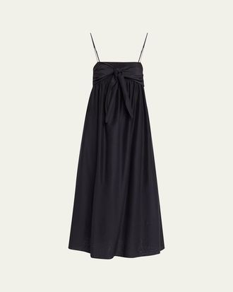 Vince Tie-Front Cotton Maxi Dress