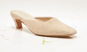 Free People Womens Avenue Heel In Sand Hairy Suede