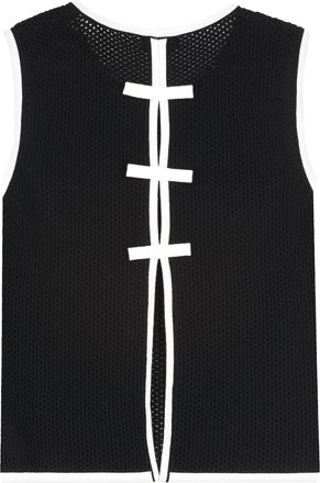 Elisabetta Franchi Womens Tank Top Black-Ivory Viscose Vests & Tops Black/ivory